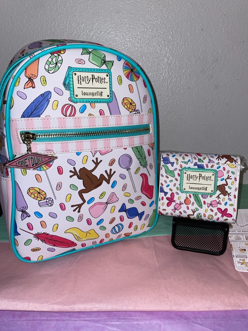Loungefly Harry Potter Honeydukes Sweet Shop Mini Backpack and Wallet Set